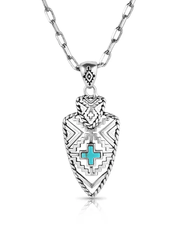 Montana Silversmiths NC5863 Womens Patterns of the Southwest Necklace Silver