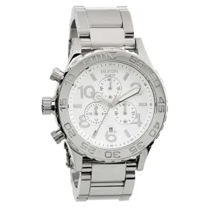 Nixon 42-20 Chrono High Polish White Silver Men's Watch Men's Watch A037-945
