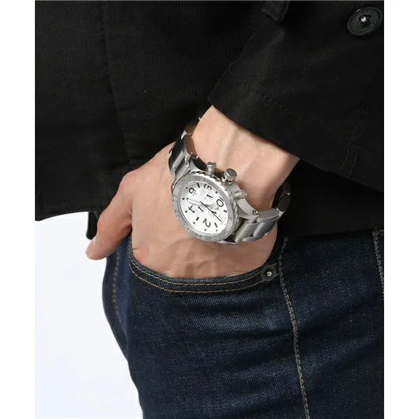 Nixon 42-20 Chrono High Polish White Silver Men's Watch Men's Watch A037-945