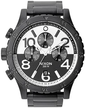Nixon 48-20 Chrono Black White Men's Watch Men's Watch A486-2052