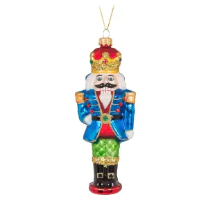 Nutcracker Intricate Glass Christmas Ornament