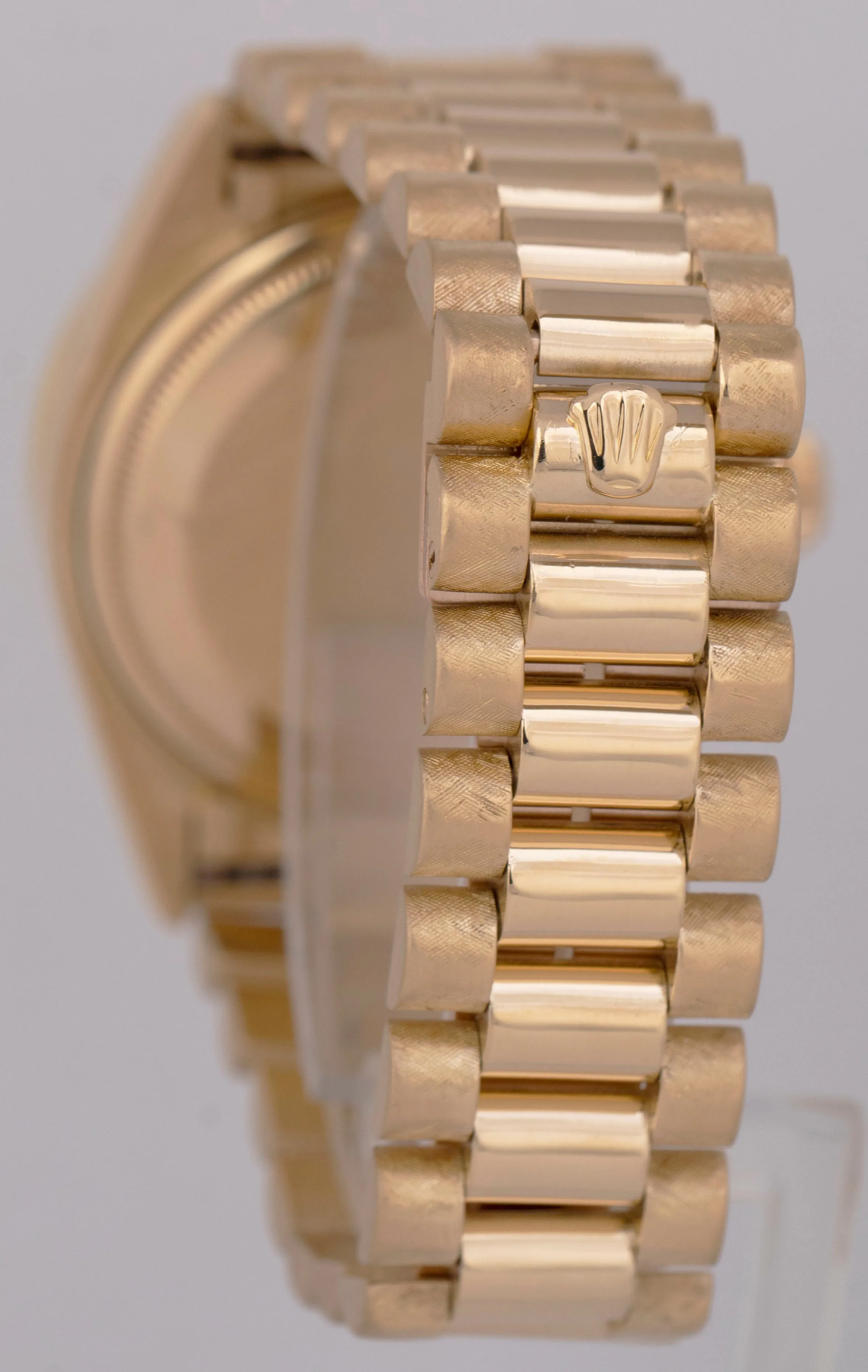 PAPERS Rolex Day-Date President Florentine 36mm DIAMOND 18K Gold Watch 18038 BOX