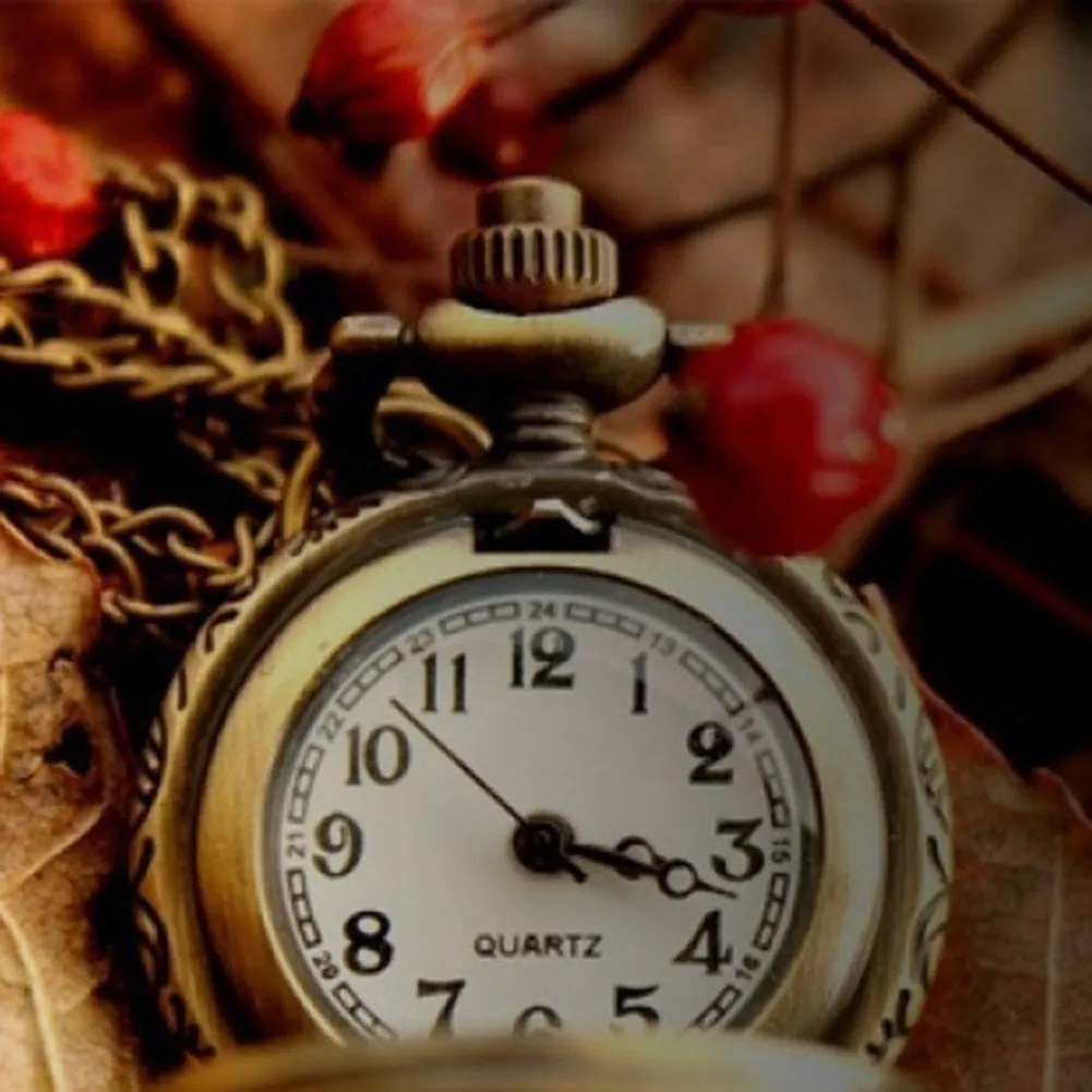 pocket watch Retro Vintage Steampunk Quartz Necklace