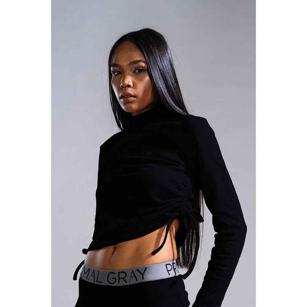 PRIMAL GRAY Black Organic Cotton Drawstring Co-Ord Set (Set of 2)