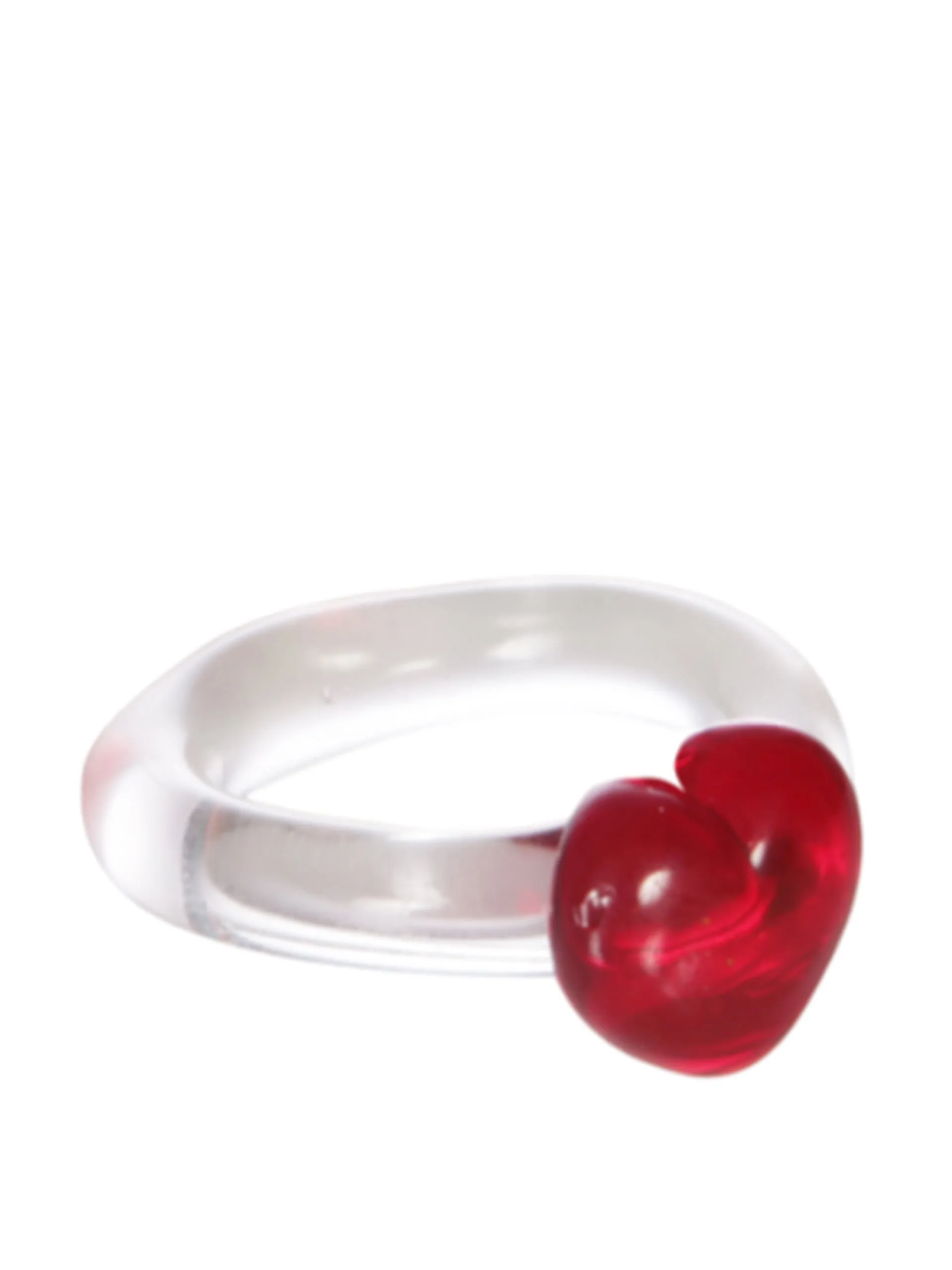 Red Love glass ring