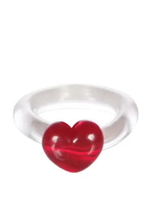 Red Love glass ring