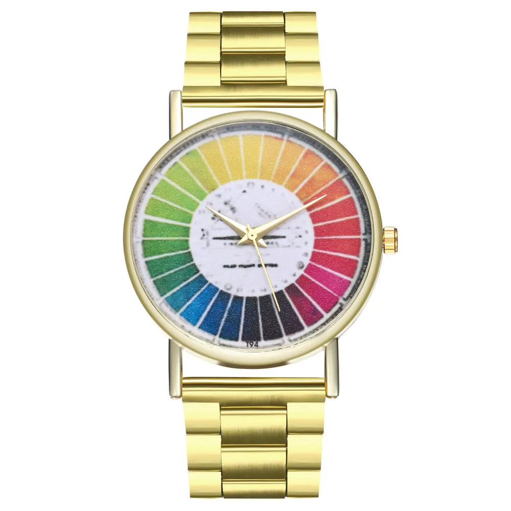 Retro Color Wheel Art Retro Illustration Wind Sports Watch