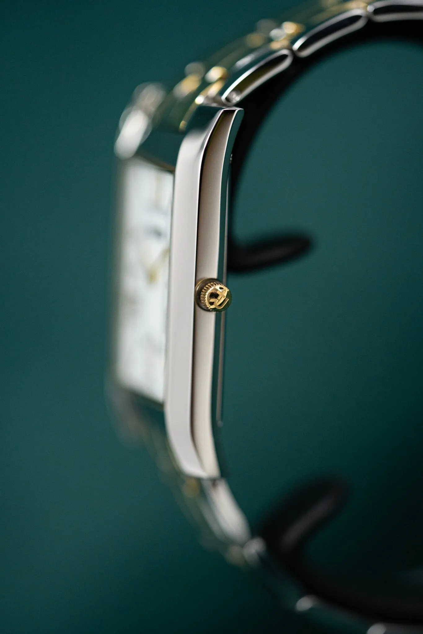 Roamer Swiss Watch Classic Vanguard Rectangular Gold