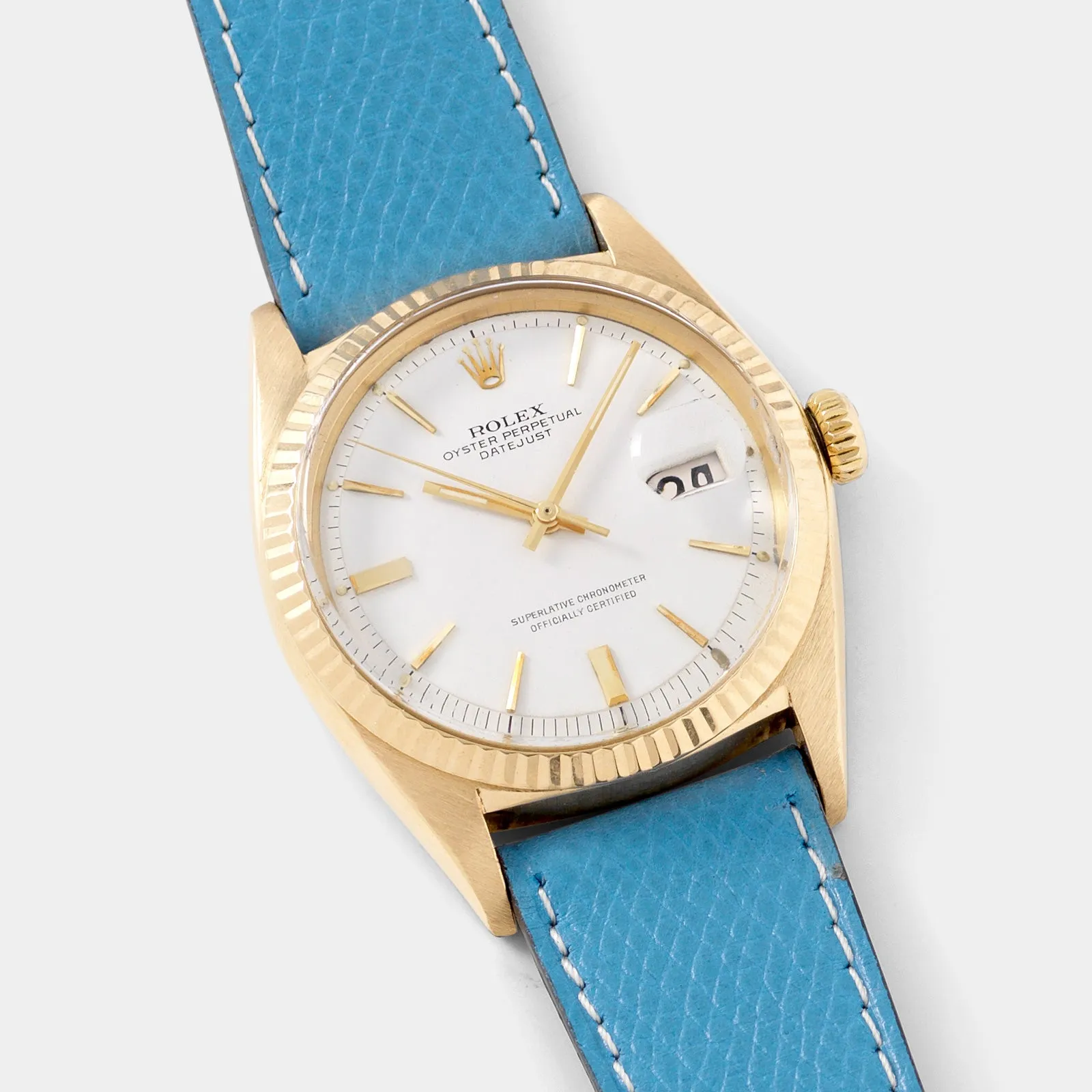 Rolex Datejust 1601 Yellow Gold White Dial