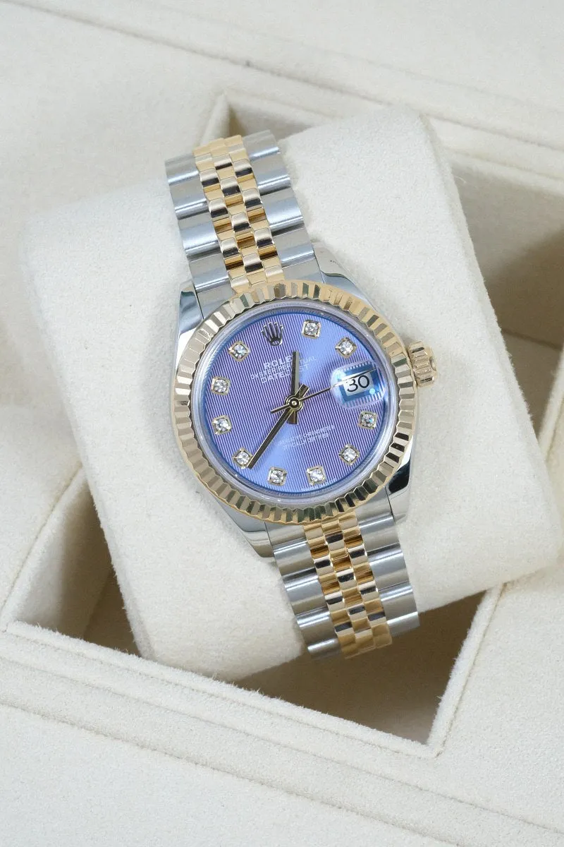 Rolex Datejust Lavender Dial Stainless Steel & 18K Yellow Gold Lady's Watch