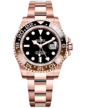 Rolex GMT 18K Rose Gold & Ceramic Men's Watch