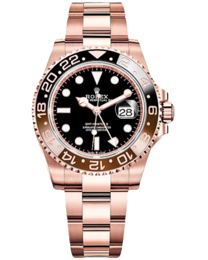 Rolex GMT 18K Rose Gold & Ceramic Men's Watch