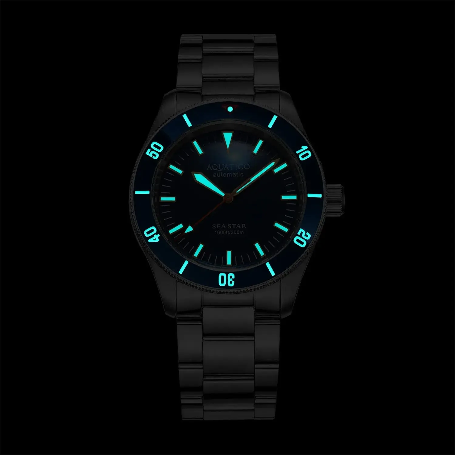 Sea star V2 black dial Blue ceramic bezel (NH35) No Date