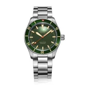 Sea star V2 green dial ceramic bezel (Swiss Sellita sw200-1) No Date