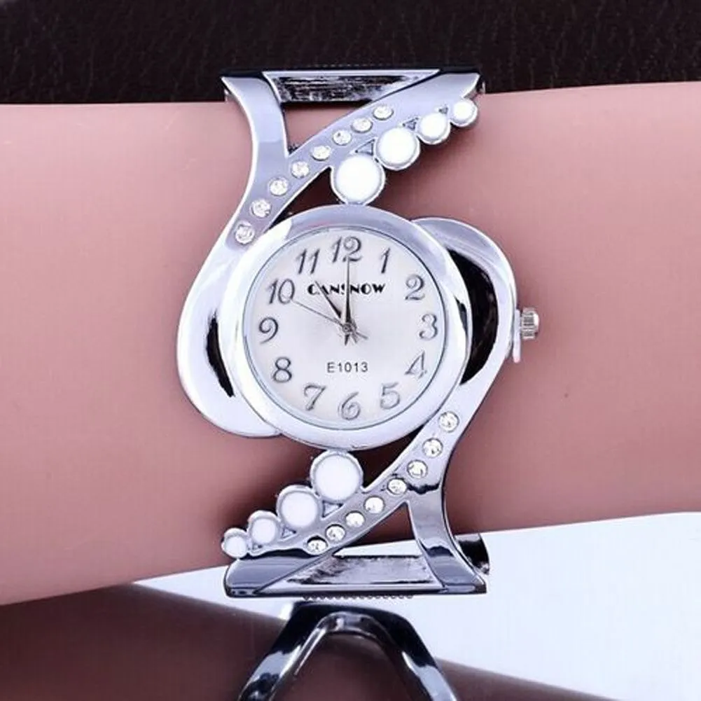 Sidiou Group Bracelet Watch,  Quartz Crystal Wrist Watch,  Rhinestone  Watches for Women