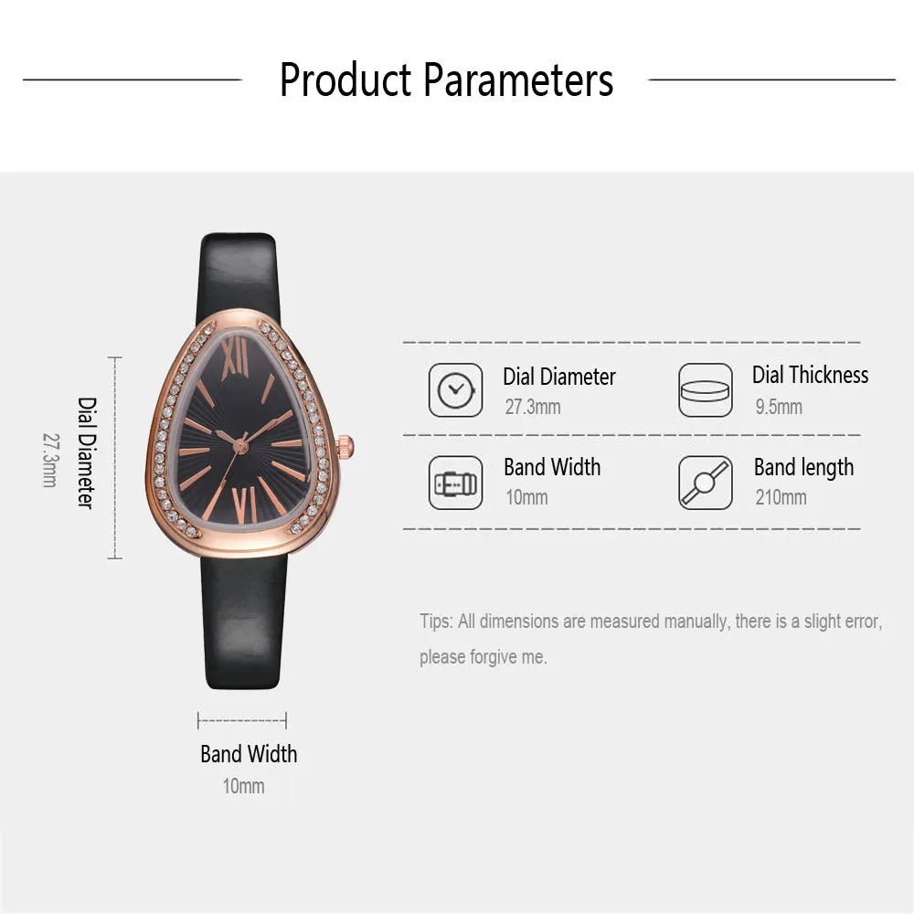 Sidiou Group Wholesale Fashion Luxury Snake Triangular Shape Women Watch Ladies Retro Roman Scale Crystal Quartz Watches Female Dress Watch