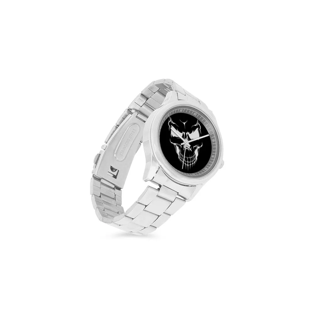 Smiling Skull Face Men's Stainless Steel Watch