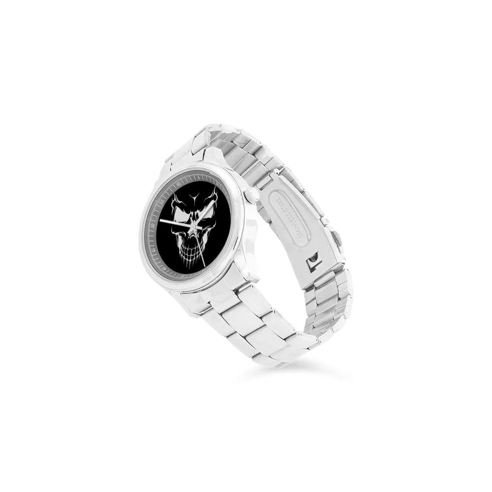 Smiling Skull Face Men's Stainless Steel Watch