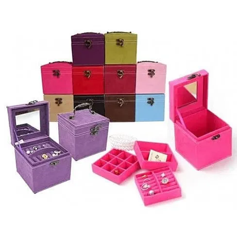 Soft Velour - Personal Jewel Box in Luscious Colors with Ornate Hardware by VistaShops
