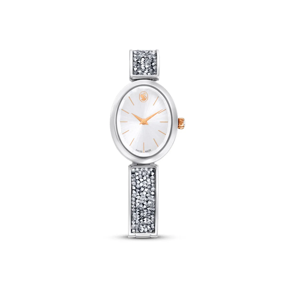 Swarovski Stainless Steel Crystal Rock Oval Watch