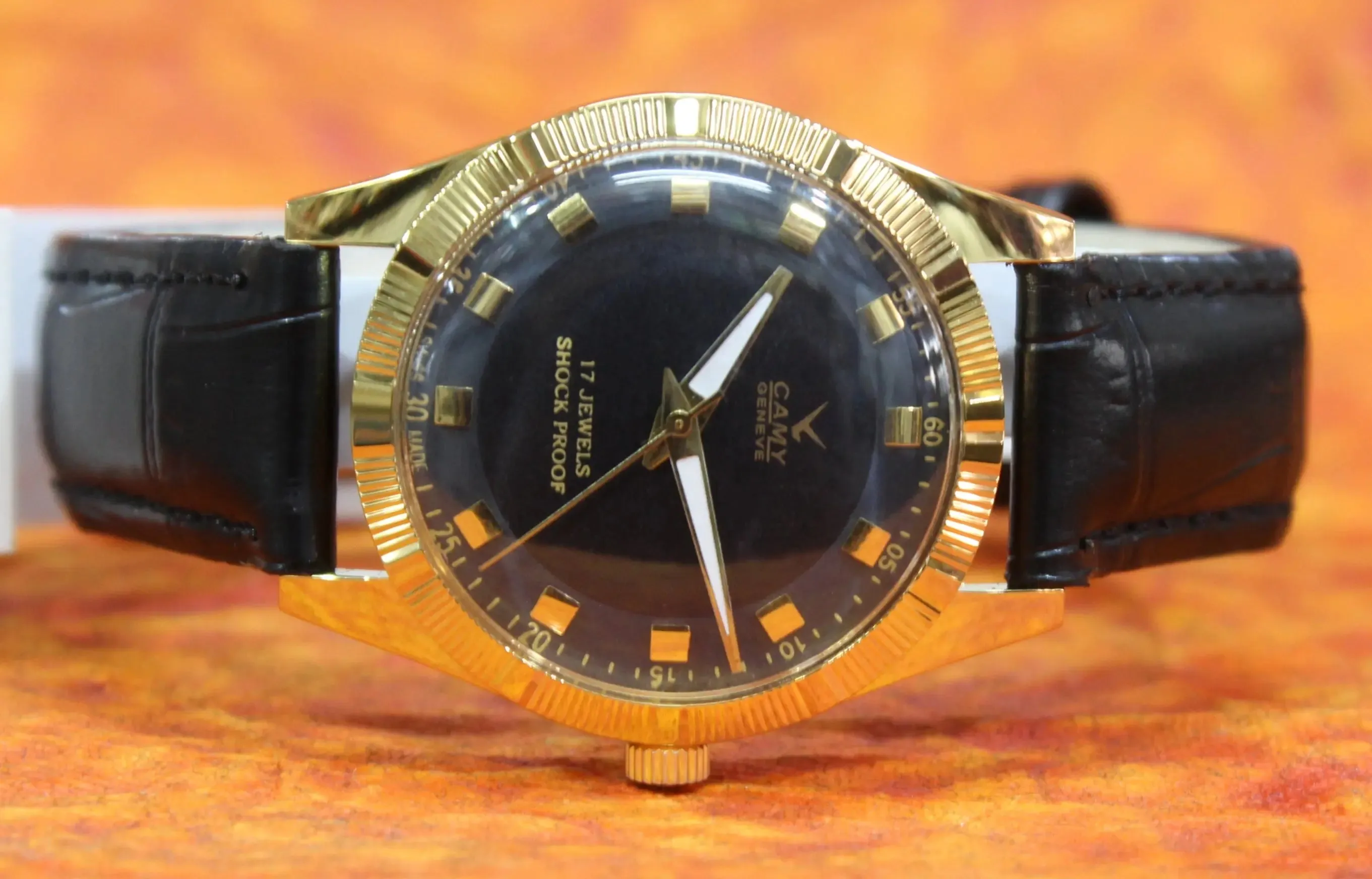 Swiss Made Mechanical Wristwatch Camy Geneva ST96 17 Jewels Hand Winding Movement