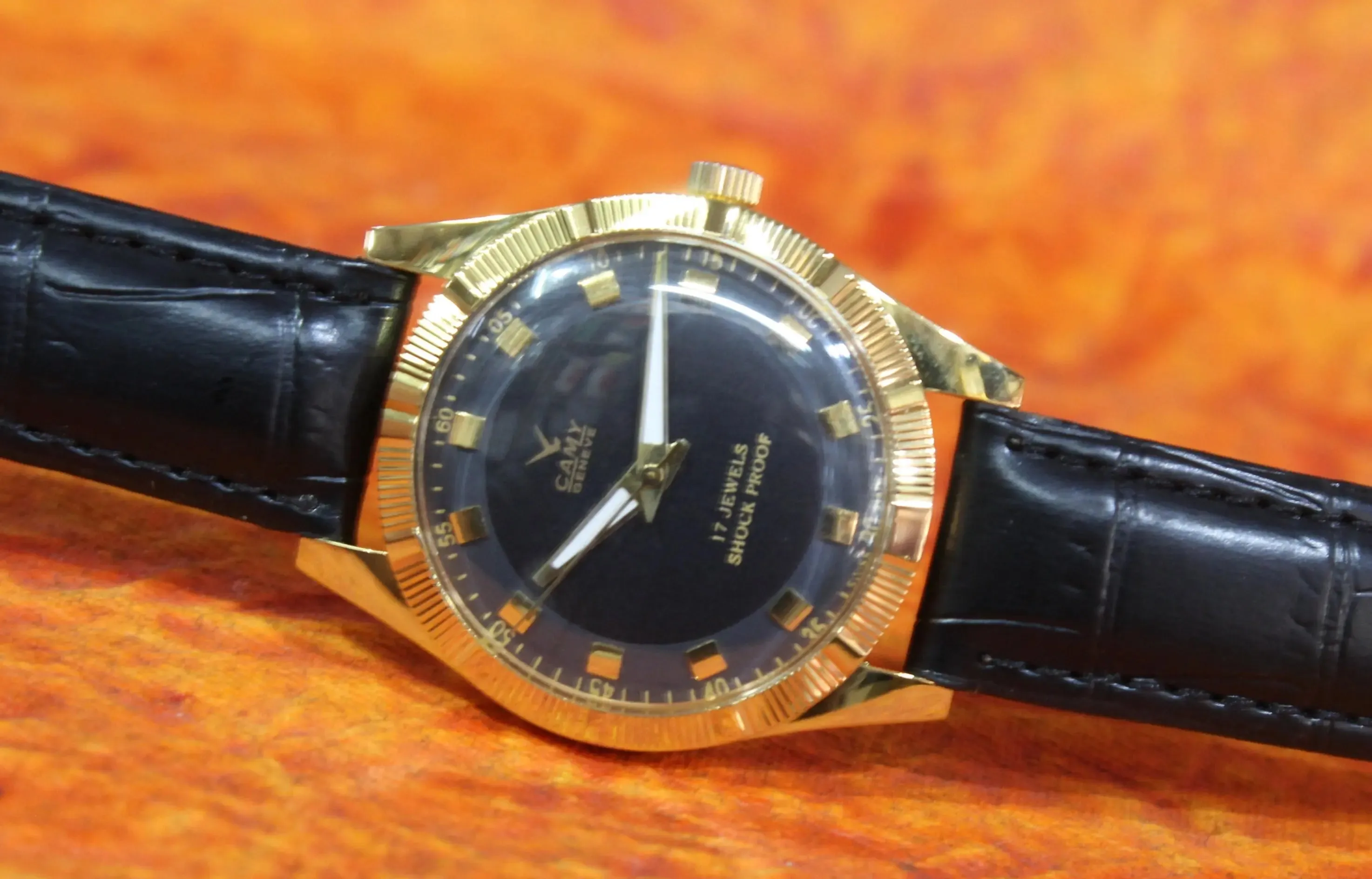 Swiss Made Mechanical Wristwatch Camy Geneva ST96 17 Jewels Hand Winding Movement