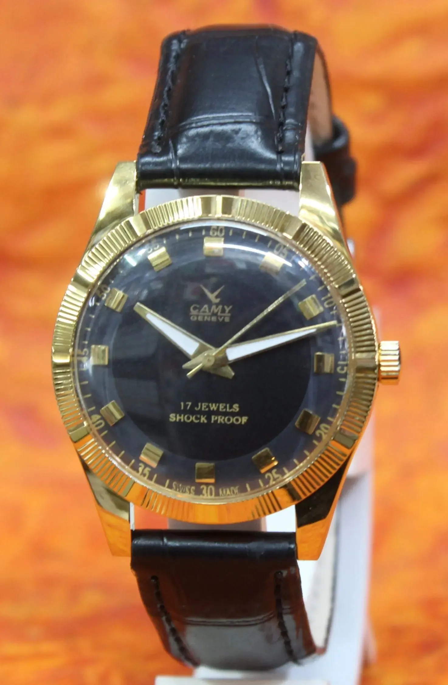 Swiss Made Mechanical Wristwatch Camy Geneva ST96 17 Jewels Hand Winding Movement