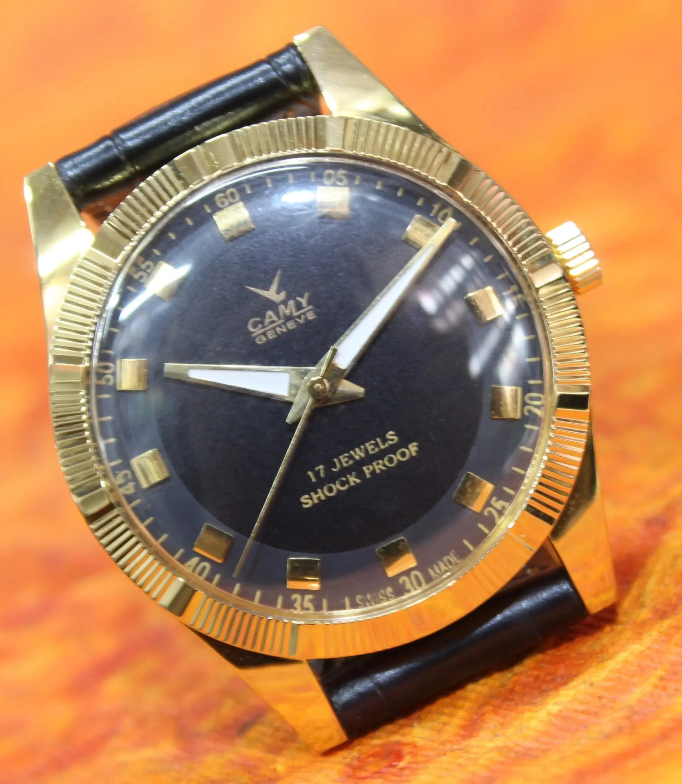 Swiss Made Mechanical Wristwatch Camy Geneva ST96 17 Jewels Hand Winding Movement