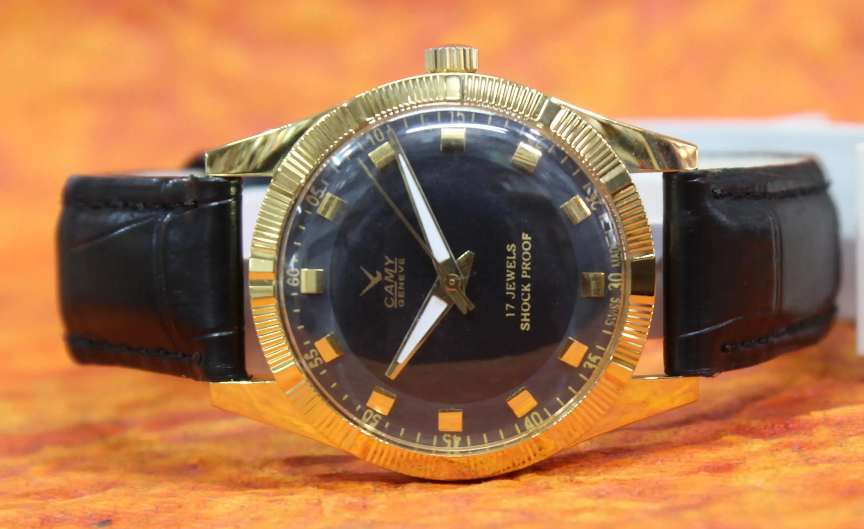 Swiss Made Mechanical Wristwatch Camy Geneva ST96 17 Jewels Hand Winding Movement