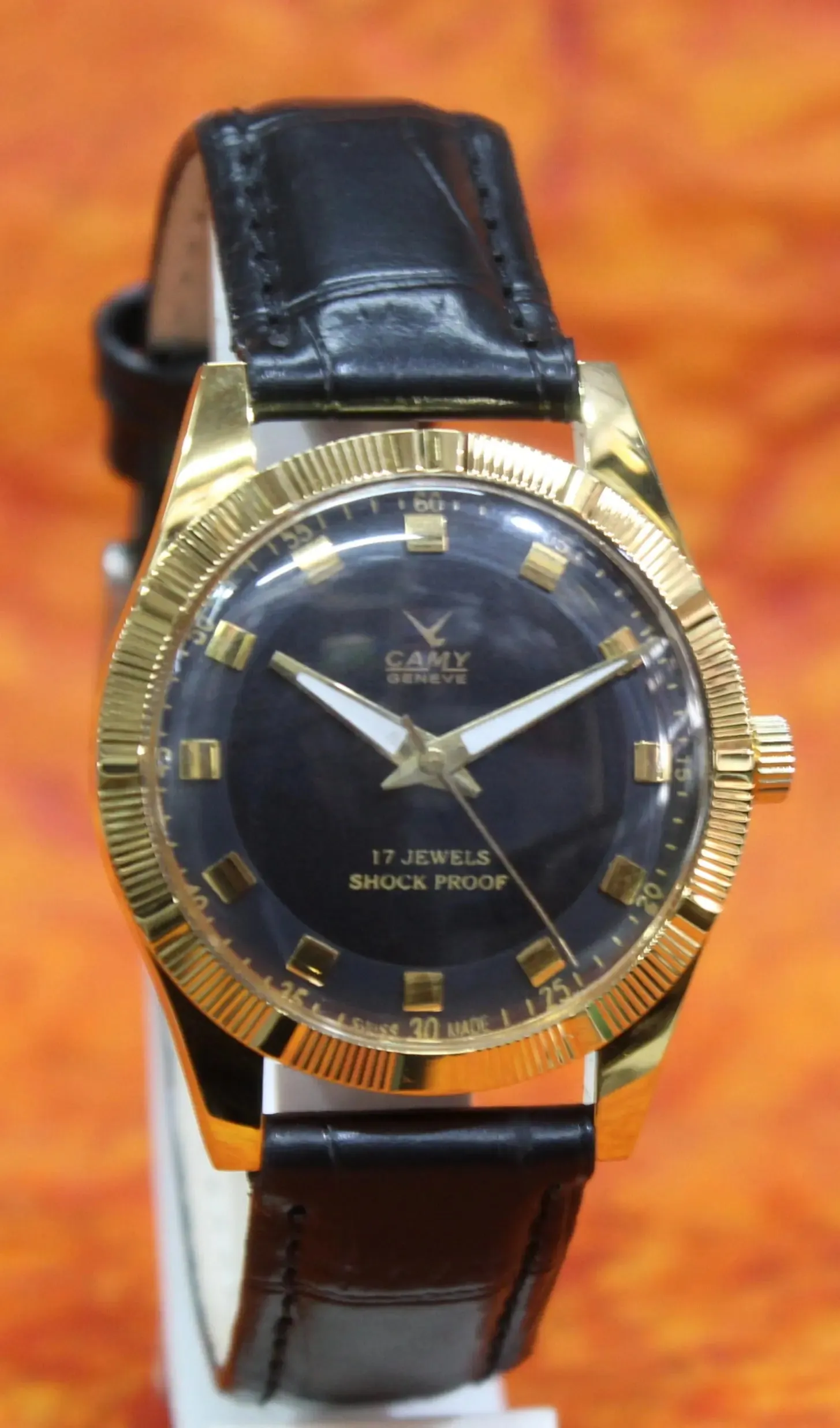 Swiss Made Mechanical Wristwatch Camy Geneva ST96 17 Jewels Hand Winding Movement