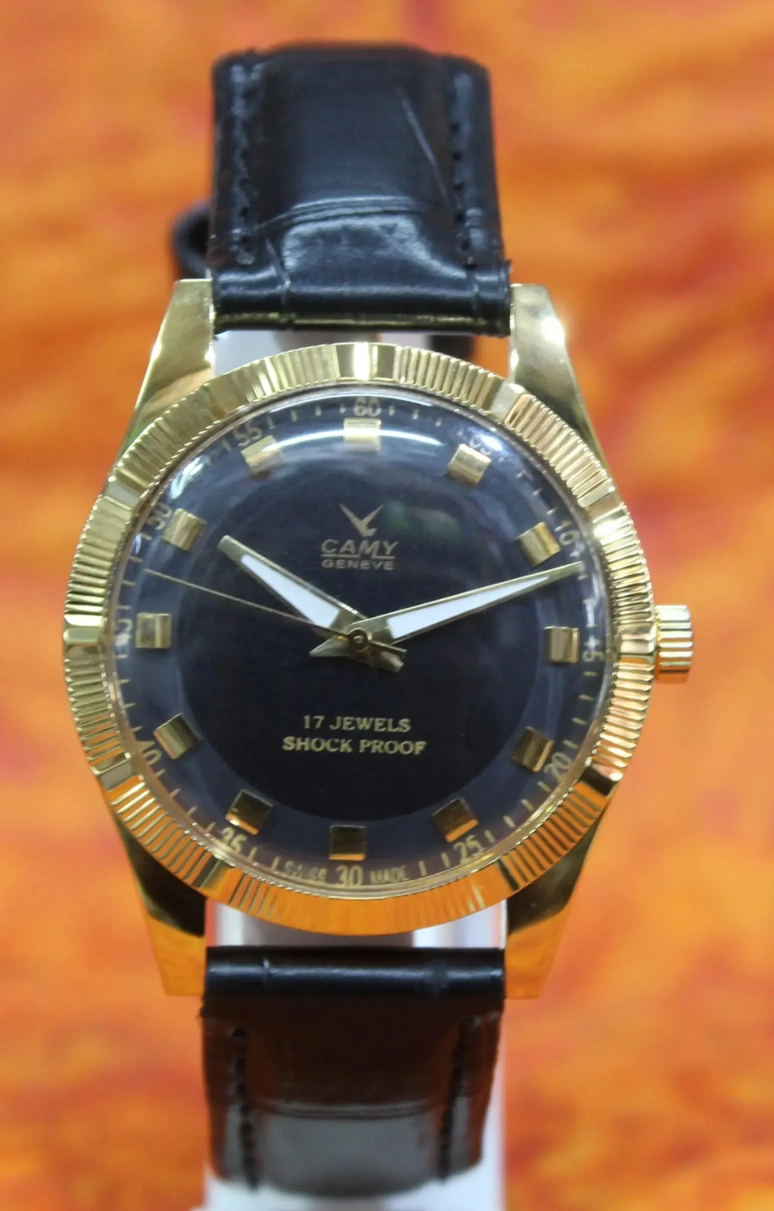 Swiss Made Mechanical Wristwatch Camy Geneva ST96 17 Jewels Hand Winding Movement