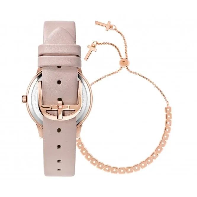 Ted Baker Ladies Fitzrovia Stars Stainless Steel Pink Watch BKGFW2218