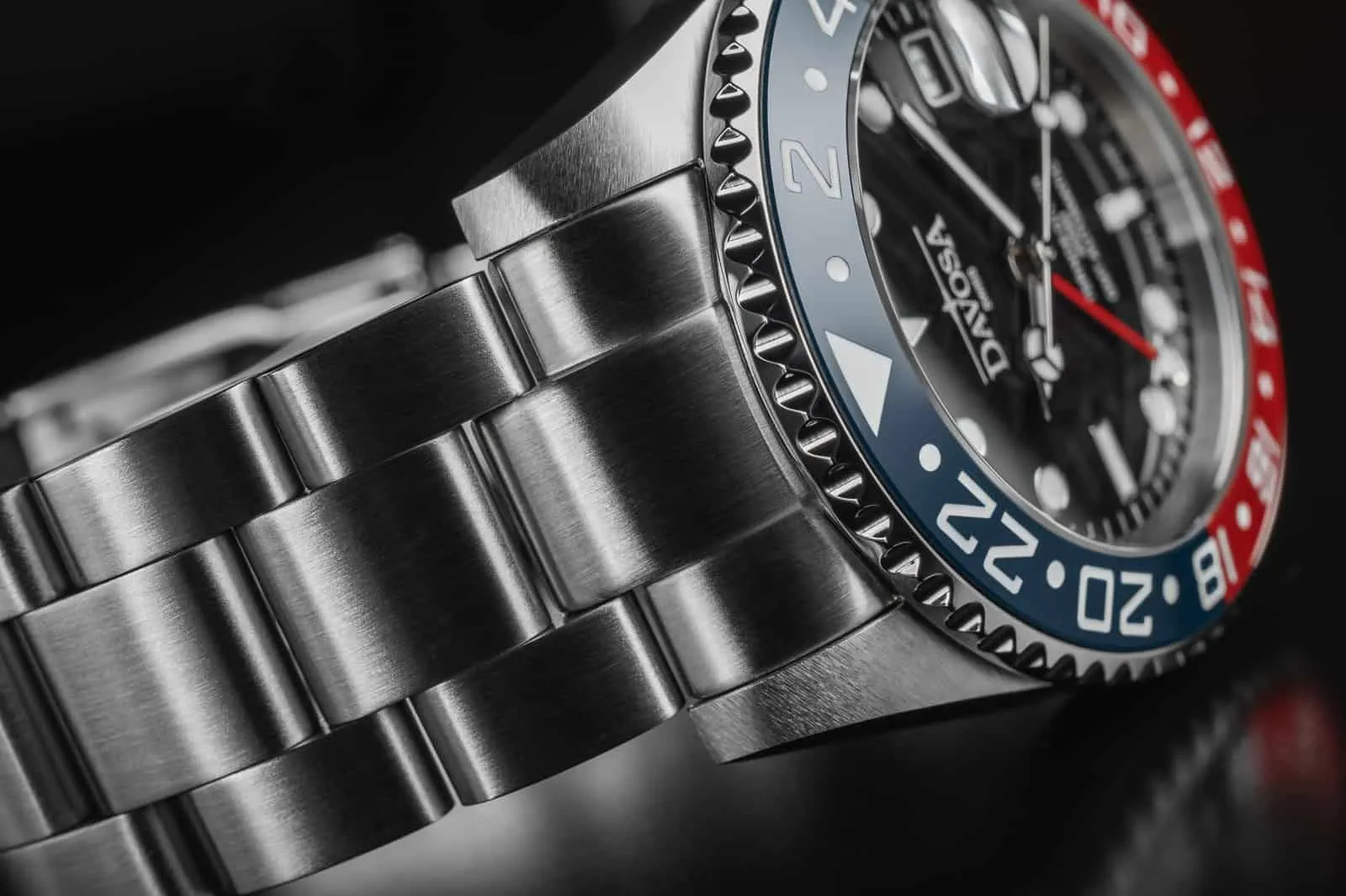 Ternos Ceramic Automatic GMT Swiss-Made Blue Red Diving Watch 16159060