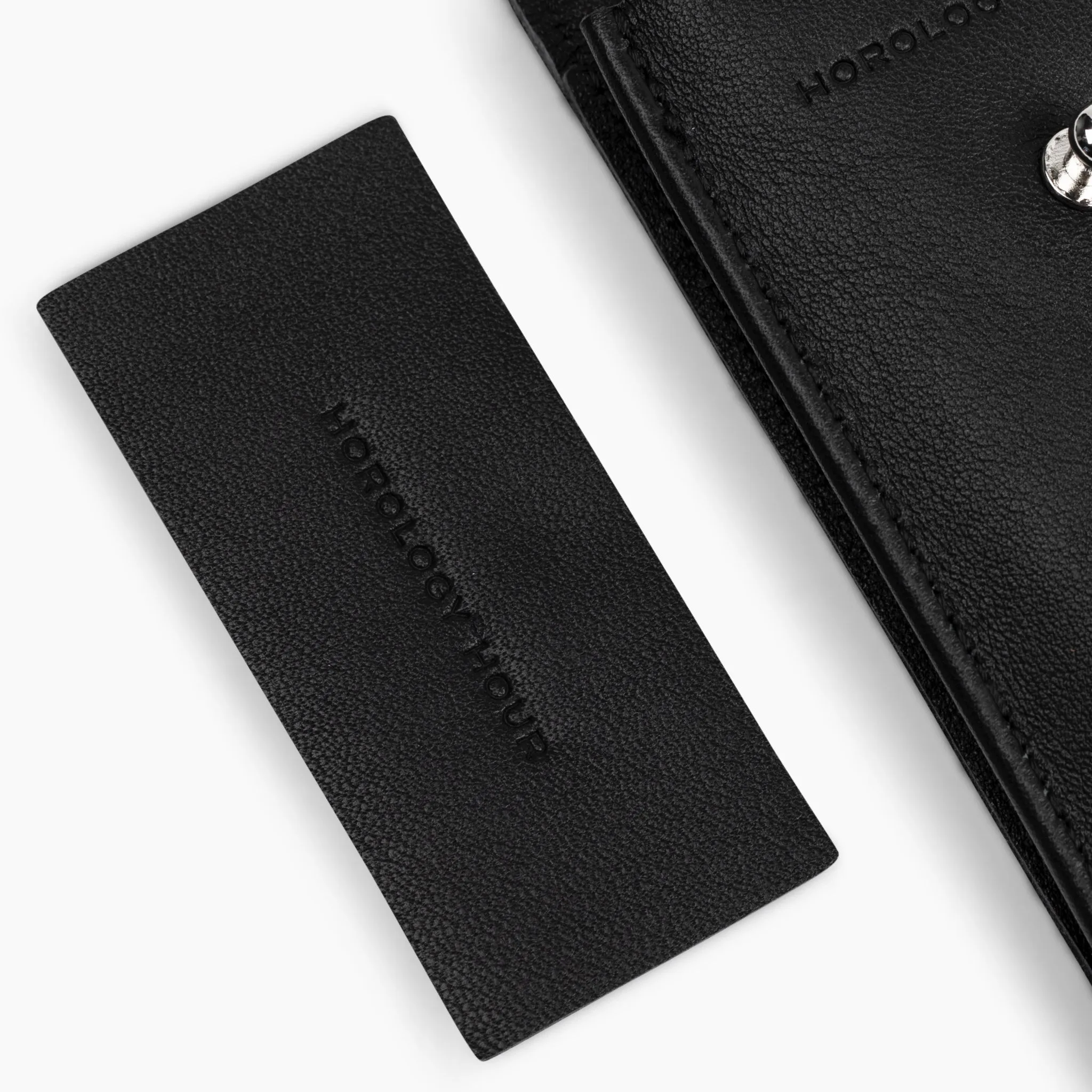 The Lorient Nappa Leather Watch Pouch In Black