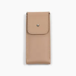 The Lorient Nappa Leather Watch Pouch In Taupe