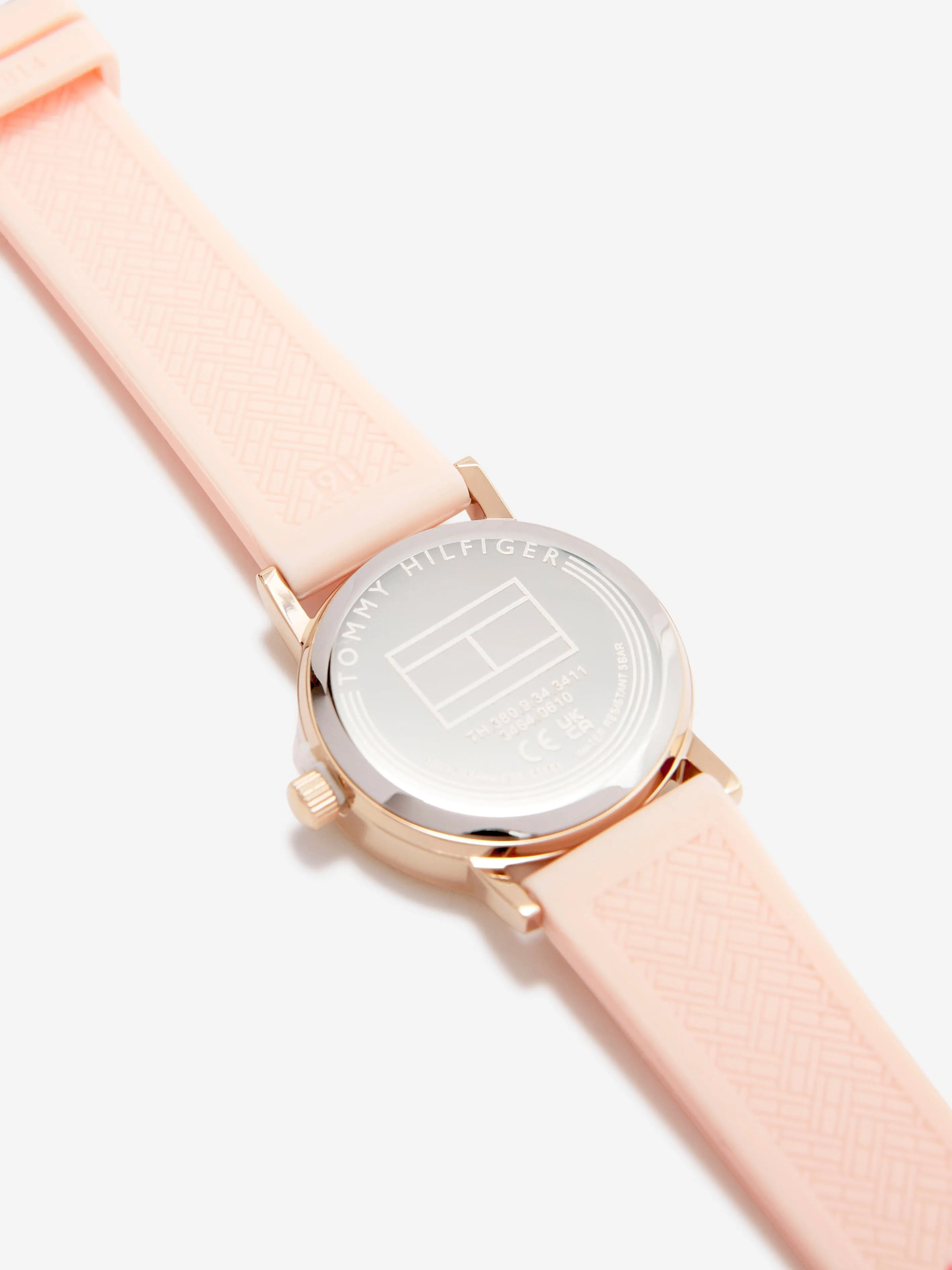 Tommy Hilfiger Girls Heart Logo Strap in Pink-29.5mm (One Size)