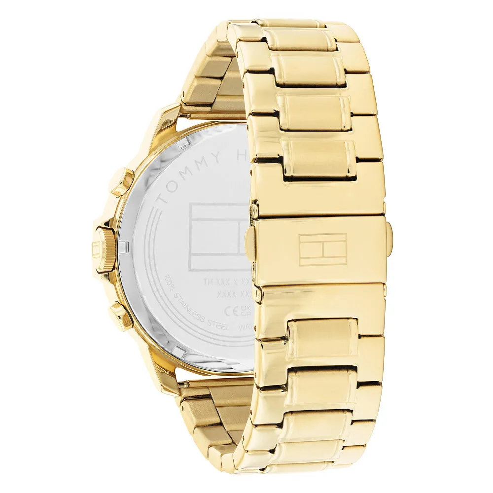 Tommy Hilfiger Gold Steel Black Dial Men's Watch 1710511