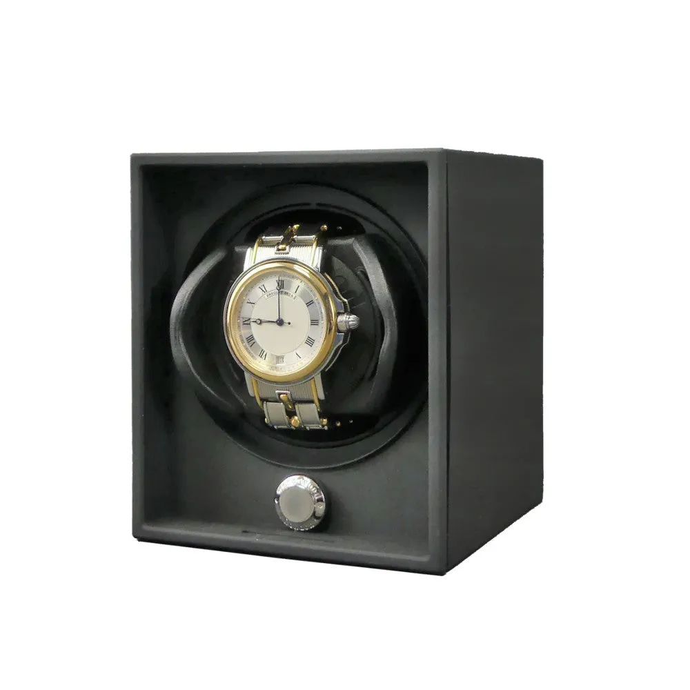 UNDERWOOD (LONDON) - Classic Croco 3-Unit Watch Winder w Watch Storage | UN870/CBLK