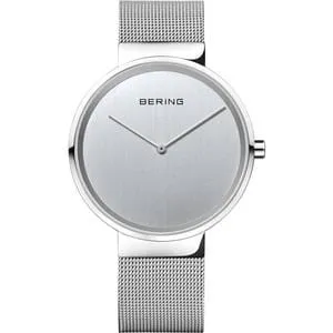 Unisex Stainless Steel Bracelet Watch With Silver Dial