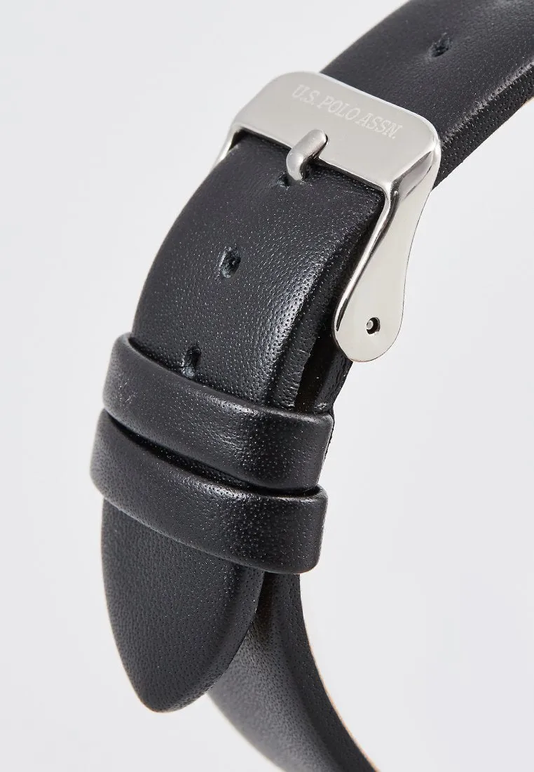 US POLO ASSN. MEN'S MULTI CALF LEATHER STRAP WITH S.S. PERSONALIZED BUCKLE