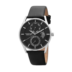 US POLO ASSN. MEN'S MULTI CALF LEATHER STRAP WITH S.S. PERSONALIZED BUCKLE