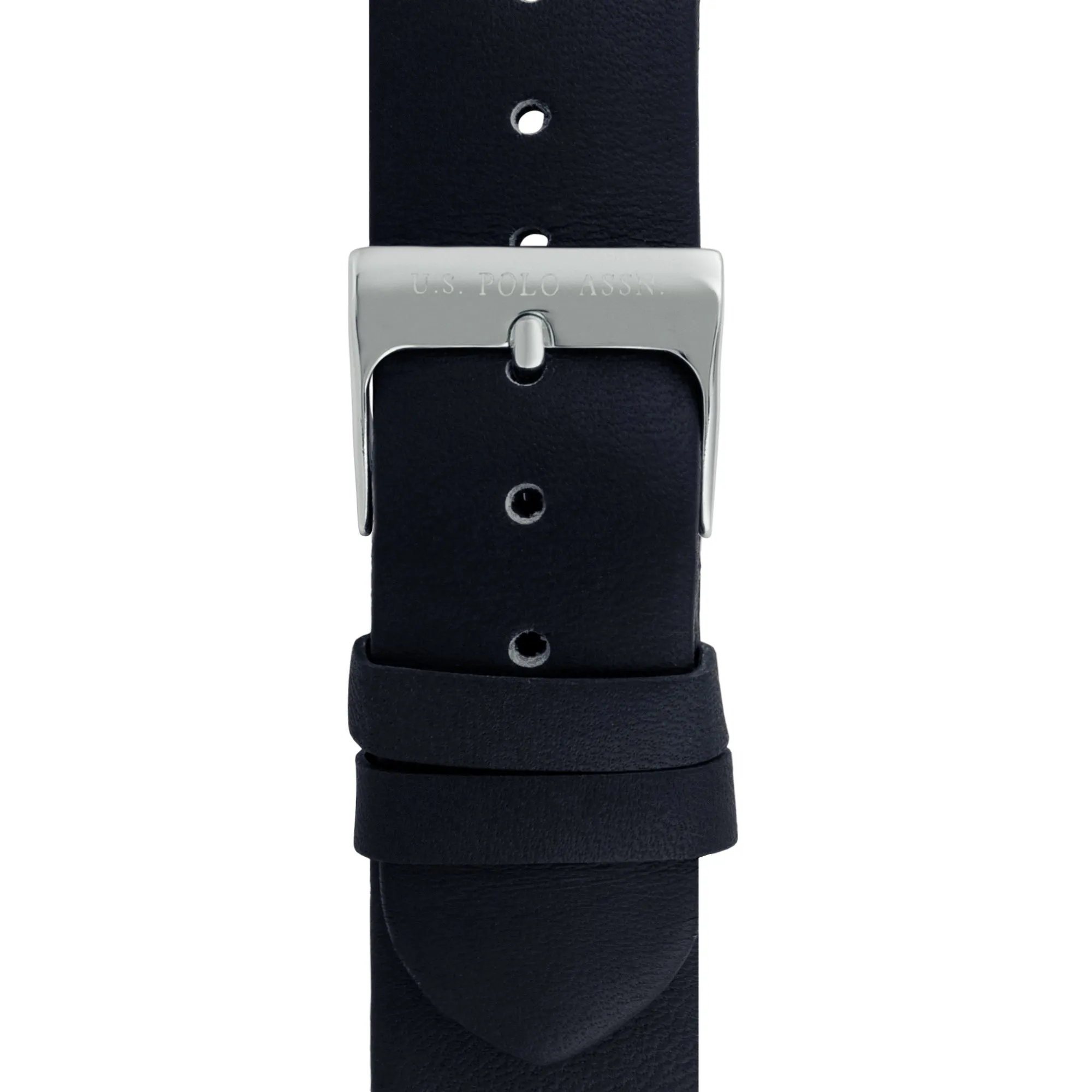 US POLO ASSN. MEN'S MULTI CALF LEATHER STRAP WITH S.S. PERSONALIZED BUCKLE