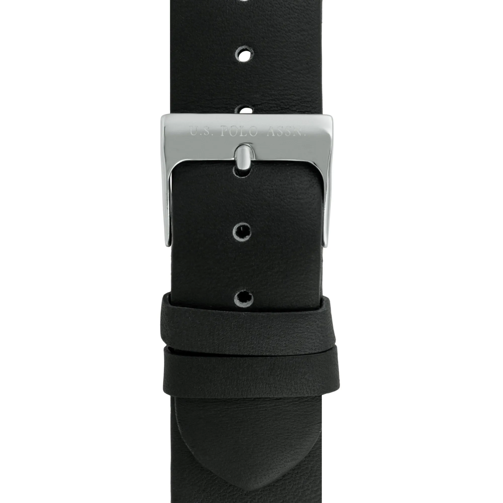 US POLO ASSN. MEN'S MULTI CALF LEATHER STRAP WITH S.S. PERSONALIZED BUCKLE