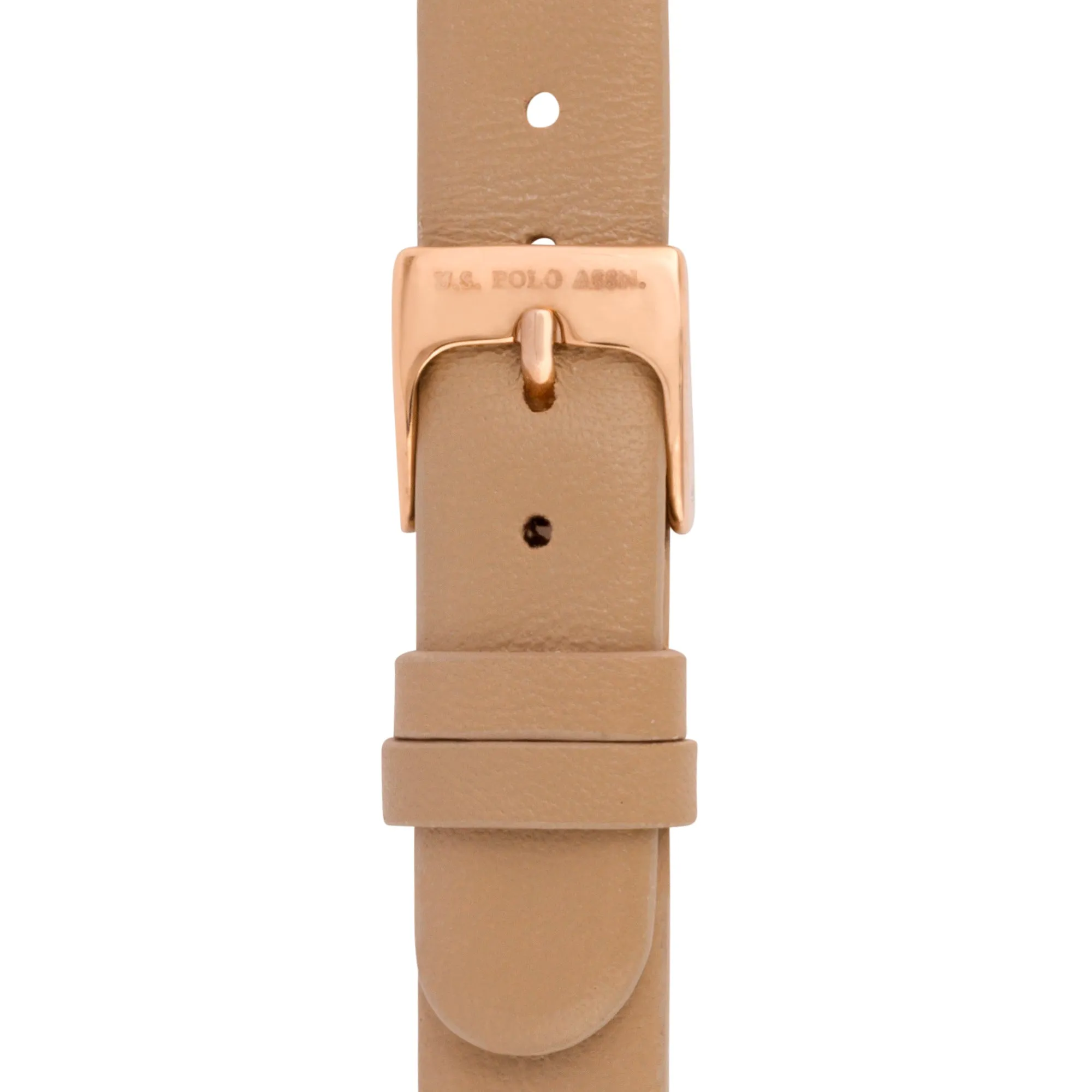 US POLO WOMEN'S CALF LEATHER STRAP AND S.S PERSONALIZED BUCKLE