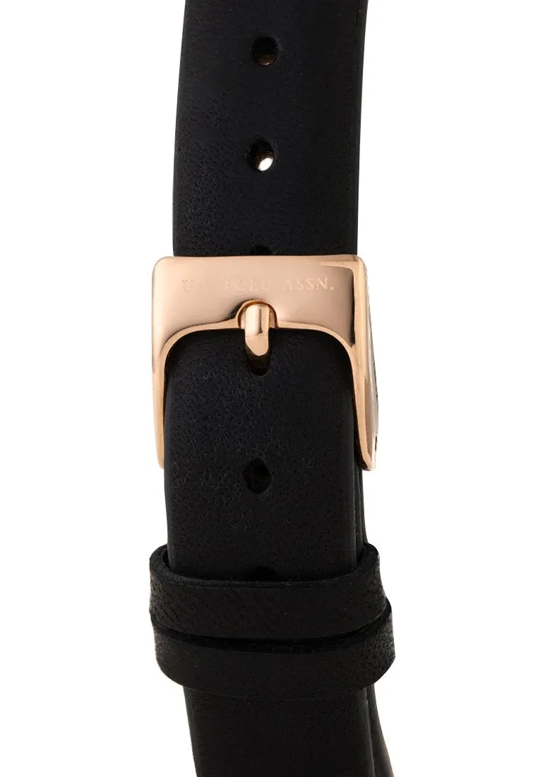 US POLO WOMEN'S CALF LEATHER STRAP AND S.S PERSONALIZED BUCKLE
