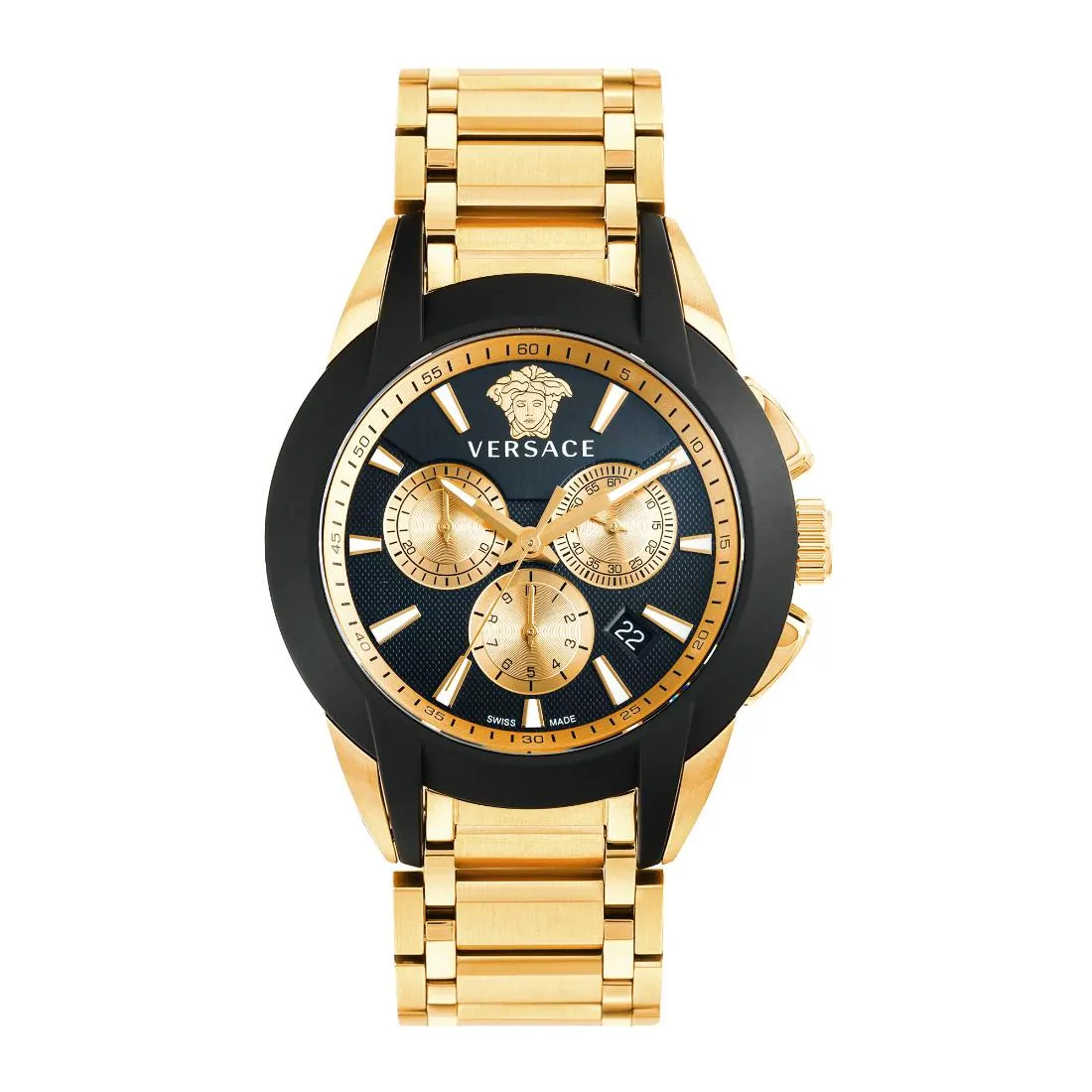 Versace Men 42 mm Size Black Round Dial Analog Watch- VEM800524