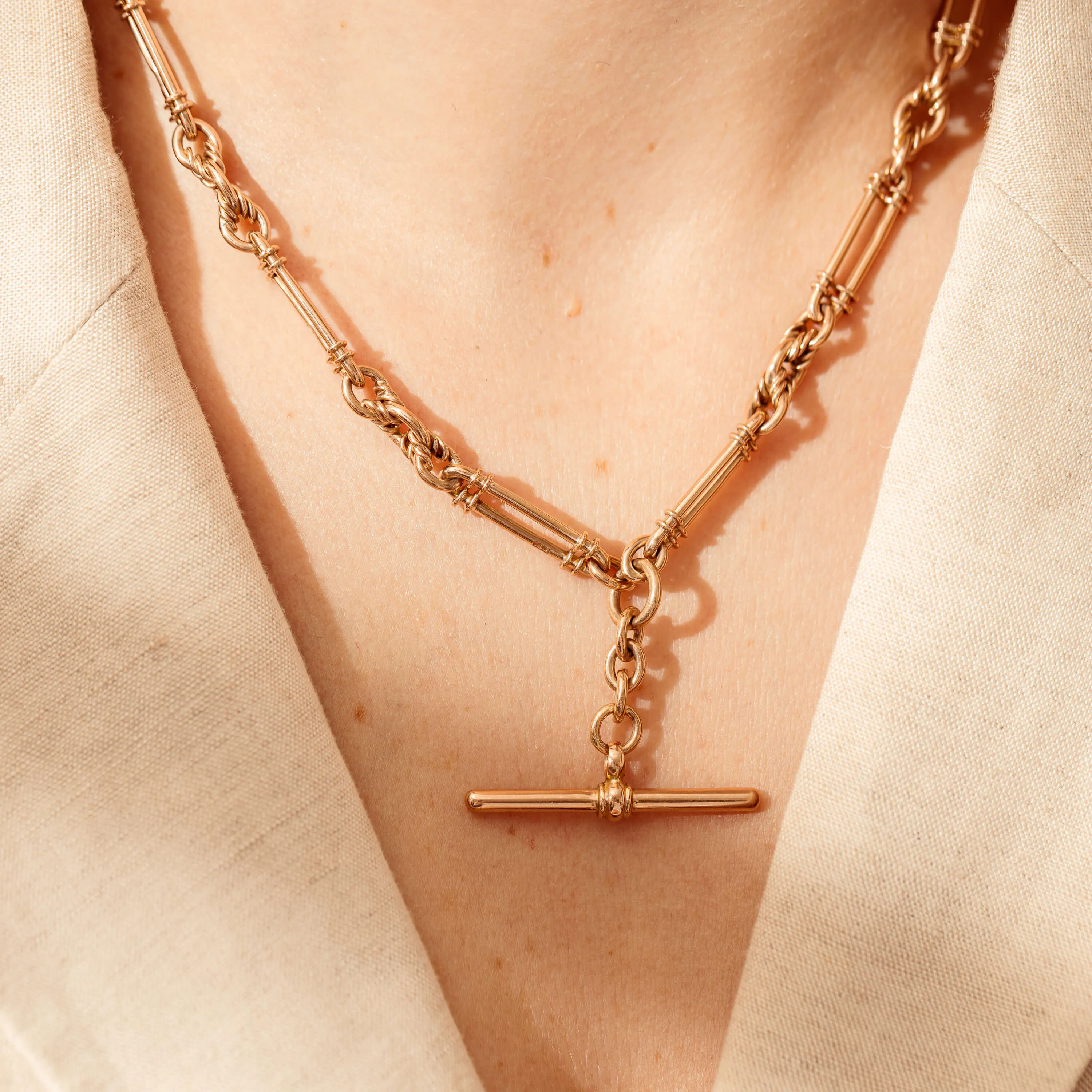 Vintage 15ct Rose Gold Prince of Wales Fob Necklace