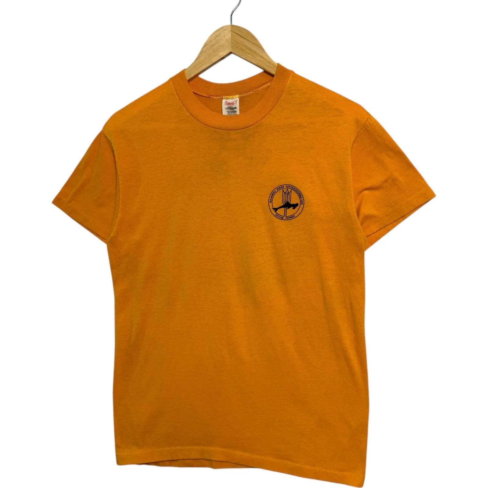 Vintage Bamboo Reef Scuba Diving Centers Back Print Tee