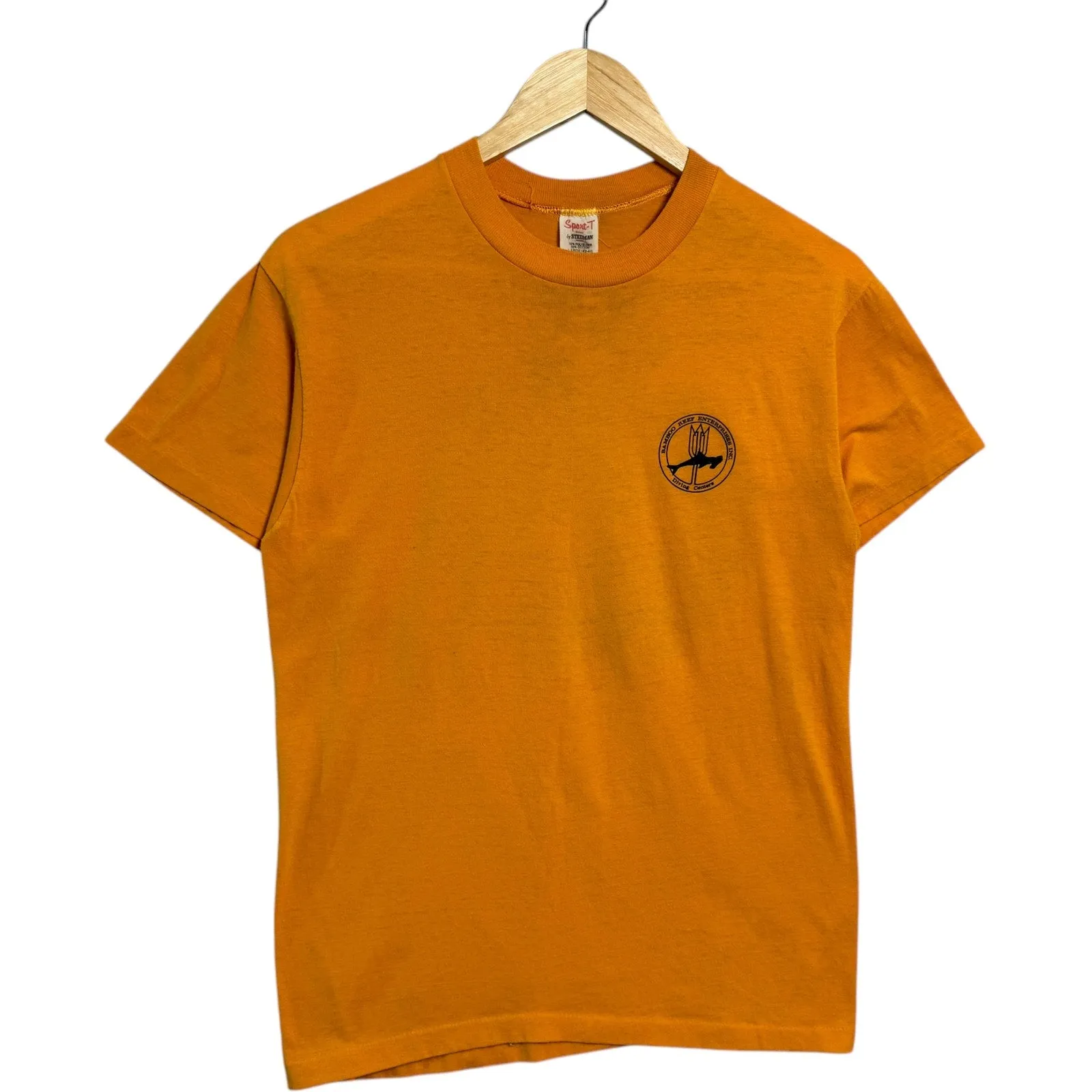 Vintage Bamboo Reef Scuba Diving Centers Back Print Tee