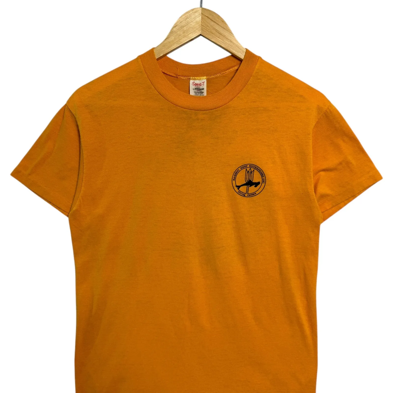 Vintage Bamboo Reef Scuba Diving Centers Back Print Tee